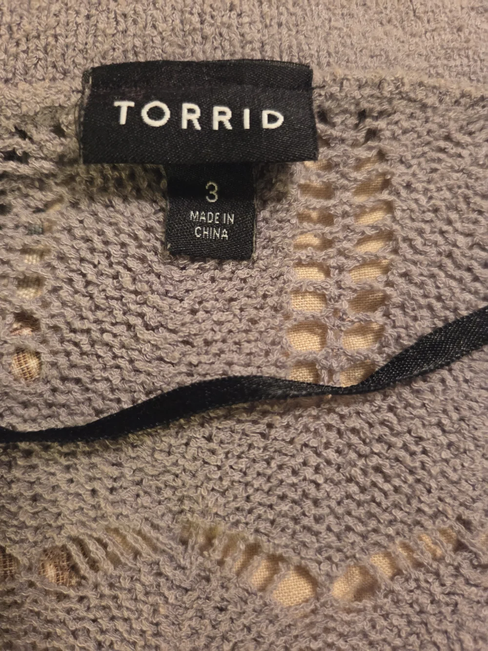 Torrid Open Stitch Pointelle Knit Button Front Cardigan Size 3 (22/24)